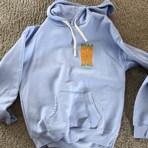 Billabong Sky Blue Hoodie with Orange Logo